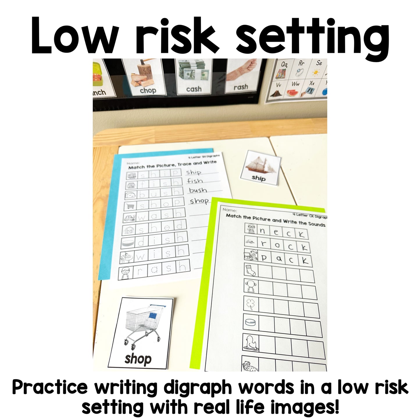 Digraphs Writing Center | Real Pictures | Science of Reading