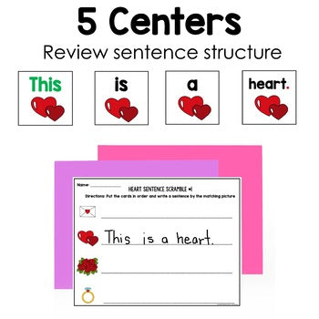 February Reading Centers for Kindergarten