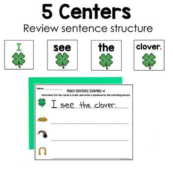 March Reading Centers for Kindergarten