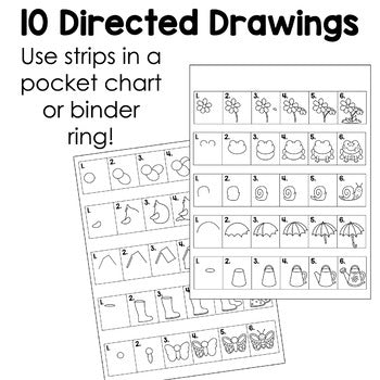 April Directed Drawings with Shapes | Spring