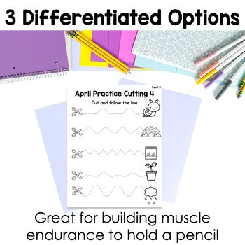 April Cutting Pages | Fine Motor Tubs | Morning Work