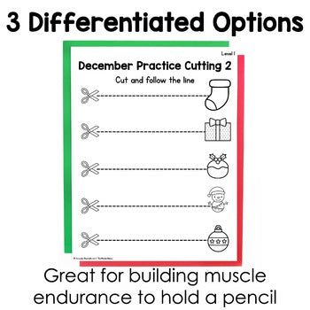 December Cutting Pages | Fine Motor Tubs | Morning Work