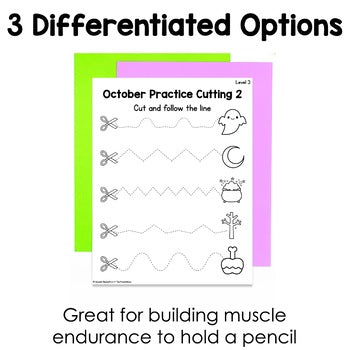 October Cutting Pages | Fine Motor Tubs | Morning Work