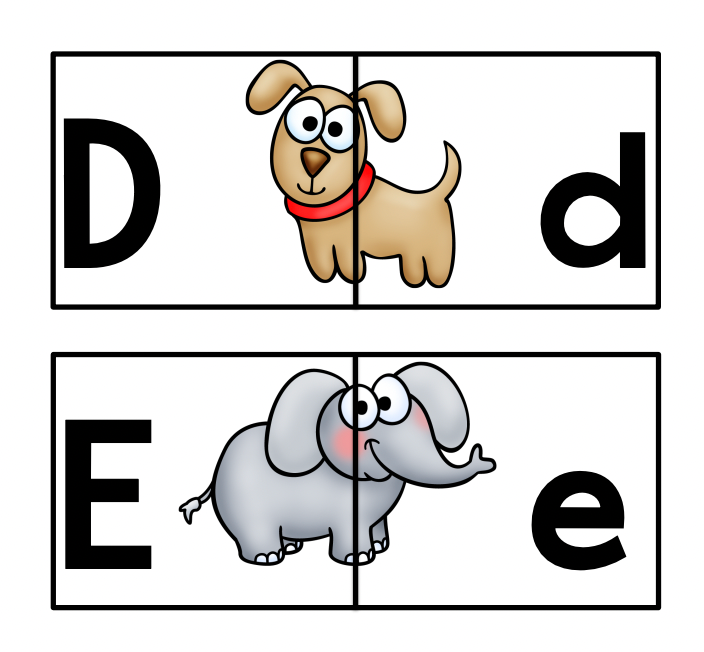 Alphabet Letter Match Puzzle | Kindergarten Literacy Centers | Animals