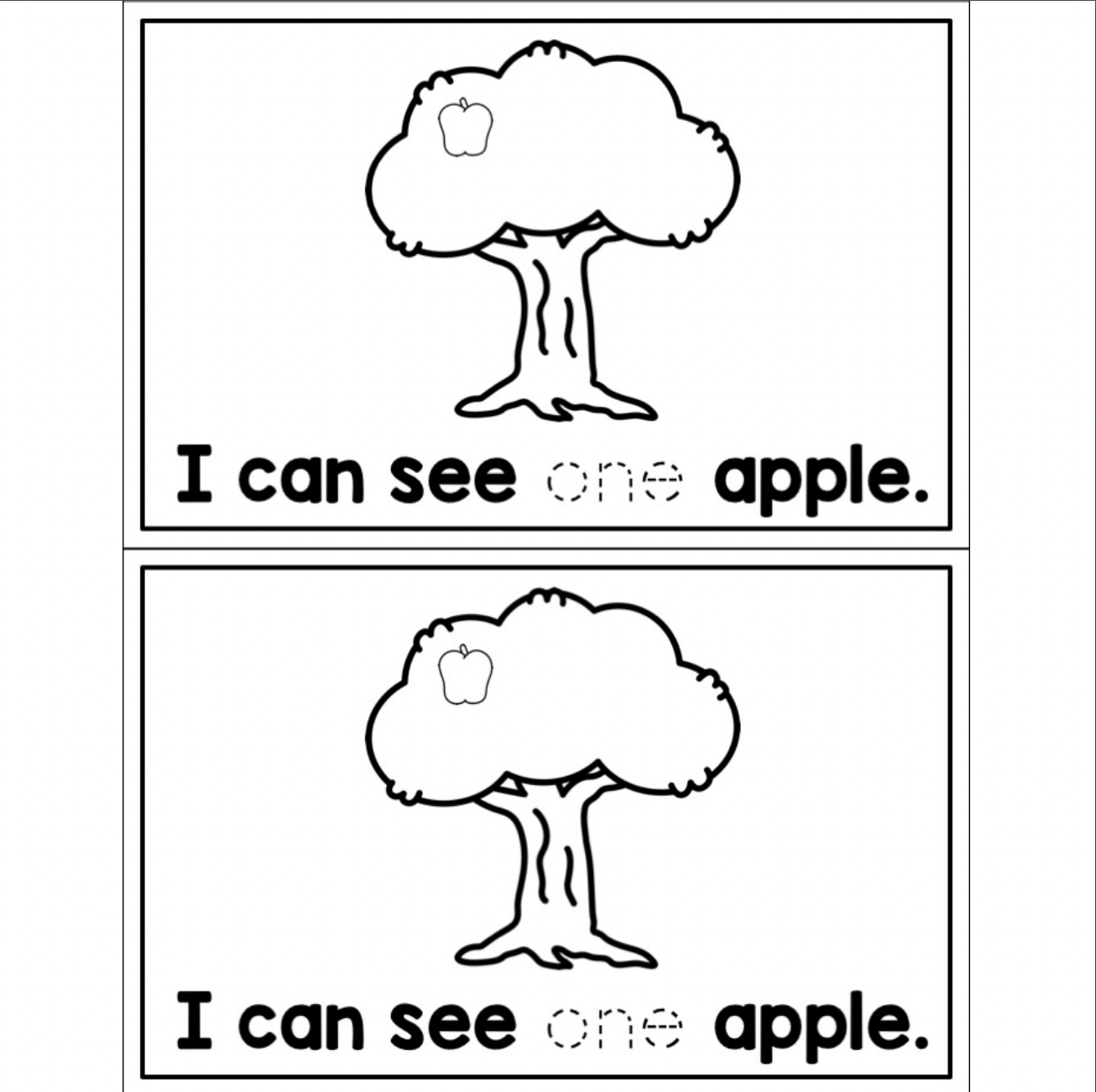 Apple Counting | Emergent Reader | Apples