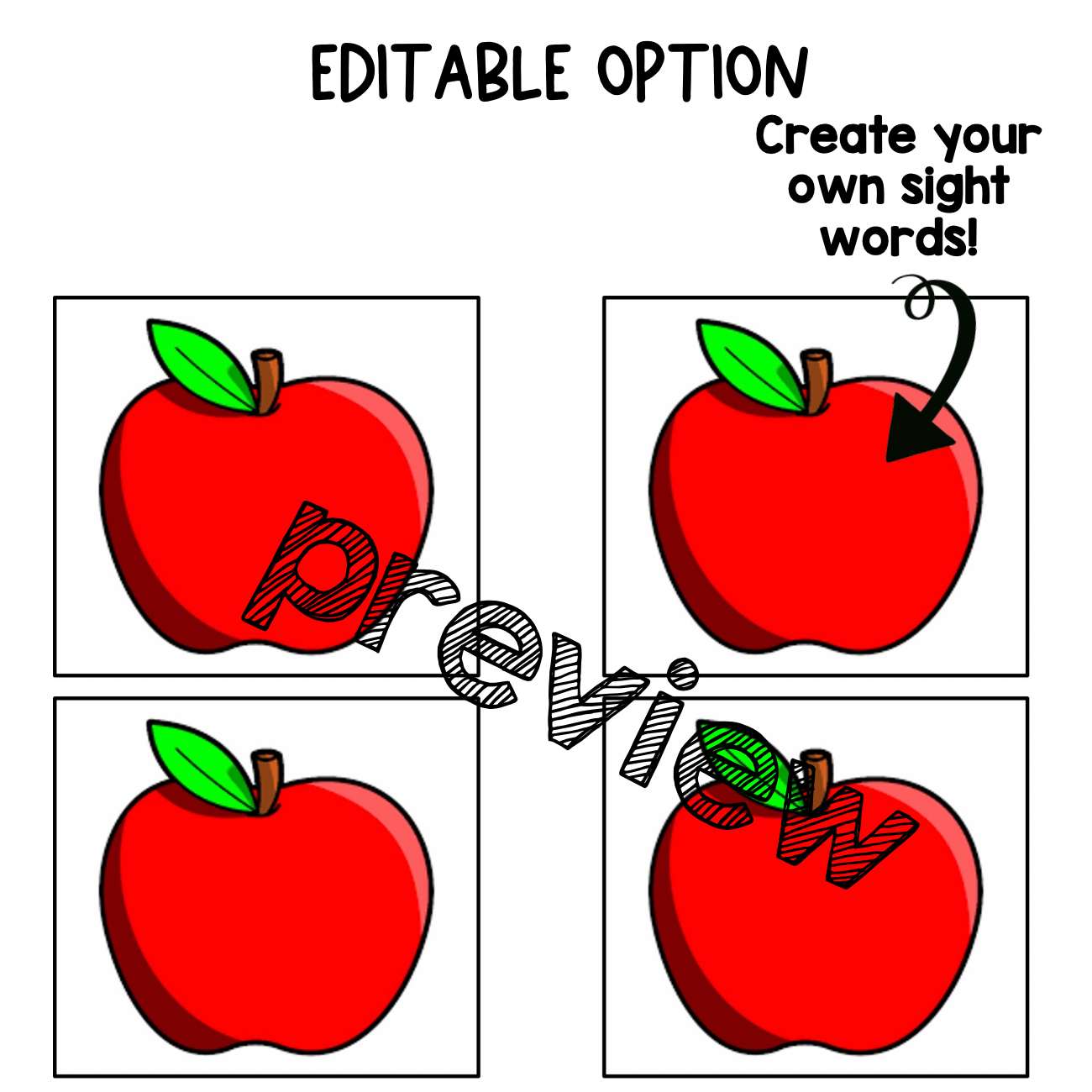 August Sensory Bin | Alphabet and Sight Words Center | Editable