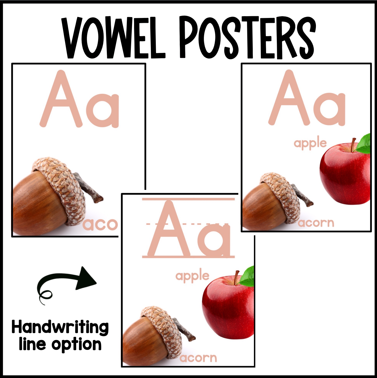 Boho Nonfiction Alphabet Poster with Real Pictures | Orton Gillingham