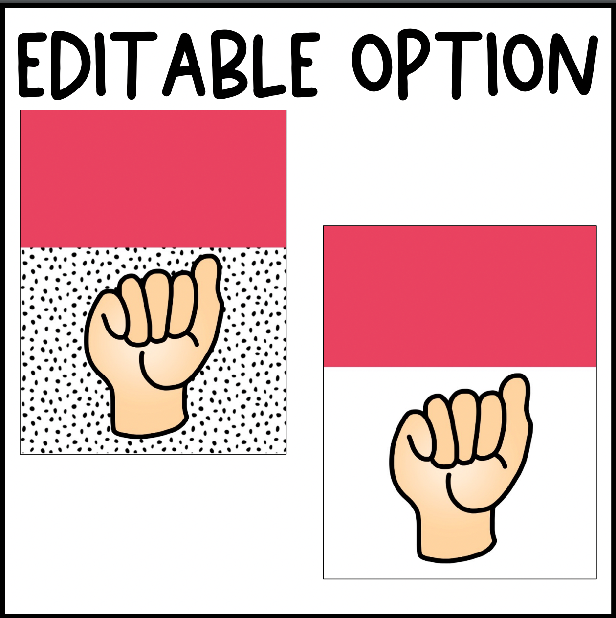 Bright Rainbow ASL Alphabet Poster | Dalmatian Print | Editable