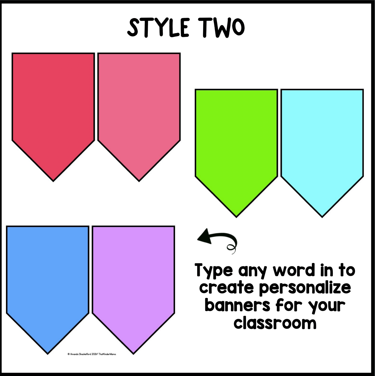 Bright Rainbow Bunting Banner| Editable | Dalmatian