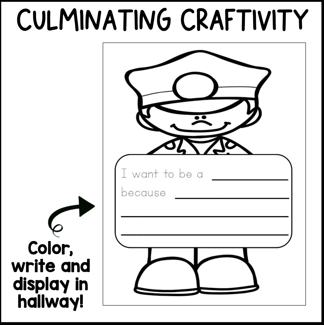 Community Helpers Writing | Kindergarten | Craft