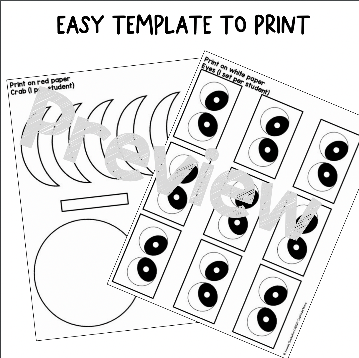 Crab Craft | Ocean | Aquatic Animals | Zoo Animals