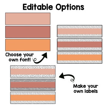 Modern Boho Rolling Cart Labels | Editable | Dalmatian