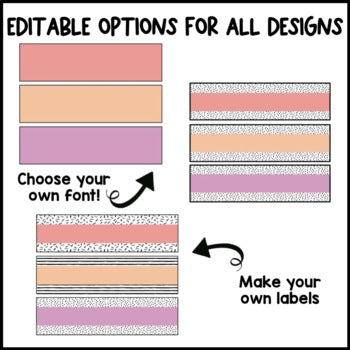 Pastel Rainbow Rolling Cart Labels | Editable | Dalmatian