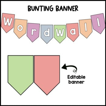 Pastel Rainbow Word Wall | ASL | Editable