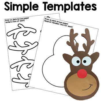 Reindeer Craft with Bulletin Board Sign