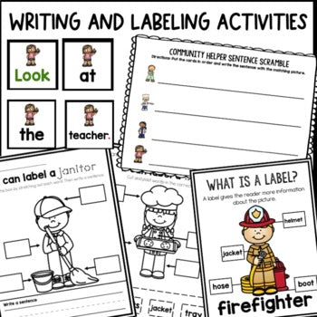 GROWING All About Community Helpers Bundle | Kindergarten Writing