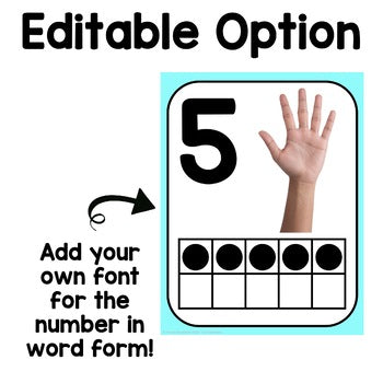 Nonfiction Number Posters | Real Pictures | ASL | Colorful Classroom Decor