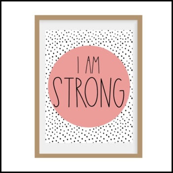 Pastel Rainbow Affirmation Posters | Editable | Calm Decor | Dalmatian Print