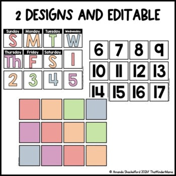 Real Photos Calendar | Kindergarten | Pastel Rainbow