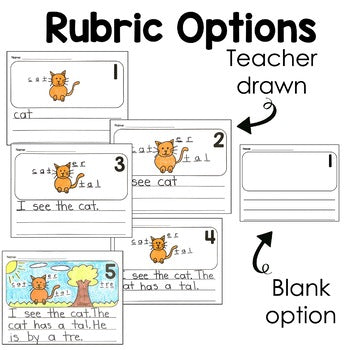 Kindergarten Visual Rubric | 5 Star Writing