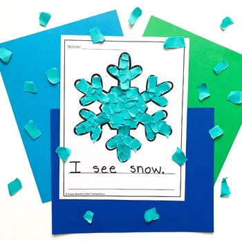 Snowflake Tear Art Craft | Winter Craft | Fine Motor