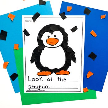 Penguin Tear Art Craft | Winter Craft | Fine Motor