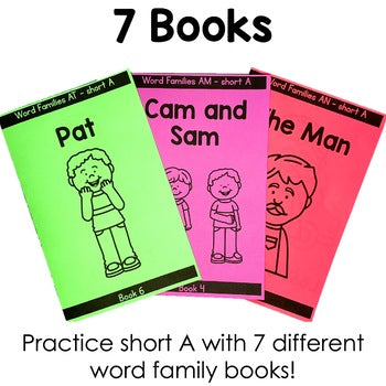 Short A Decodable Books | Word Families