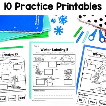 January Labeling Practice Pages