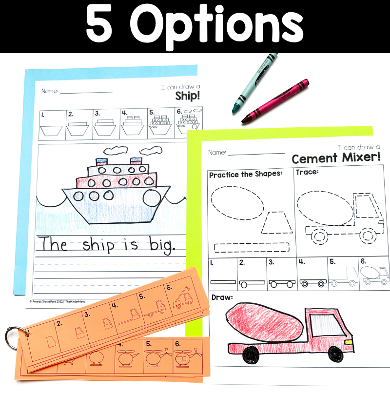 Directed Drawings with Shapes | Transportation