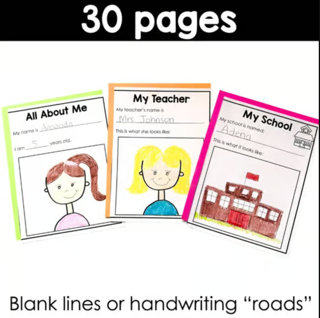 End of the Year Memory Book for Kindergarten, Pre K and Preschool