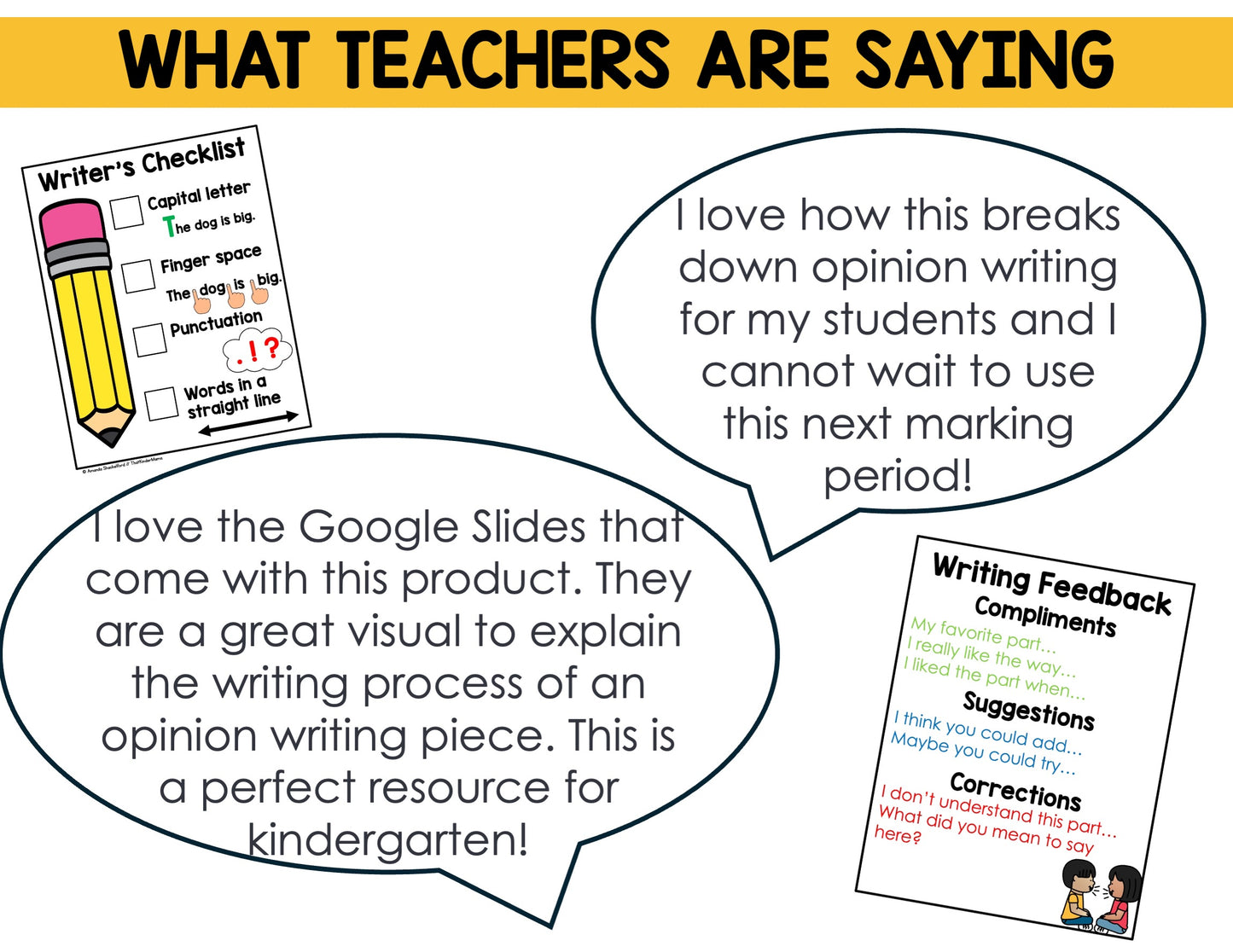 Opinion Unit for Kindergarten Writing