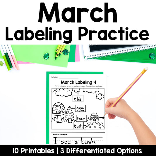 March Labeling Practice Pages
