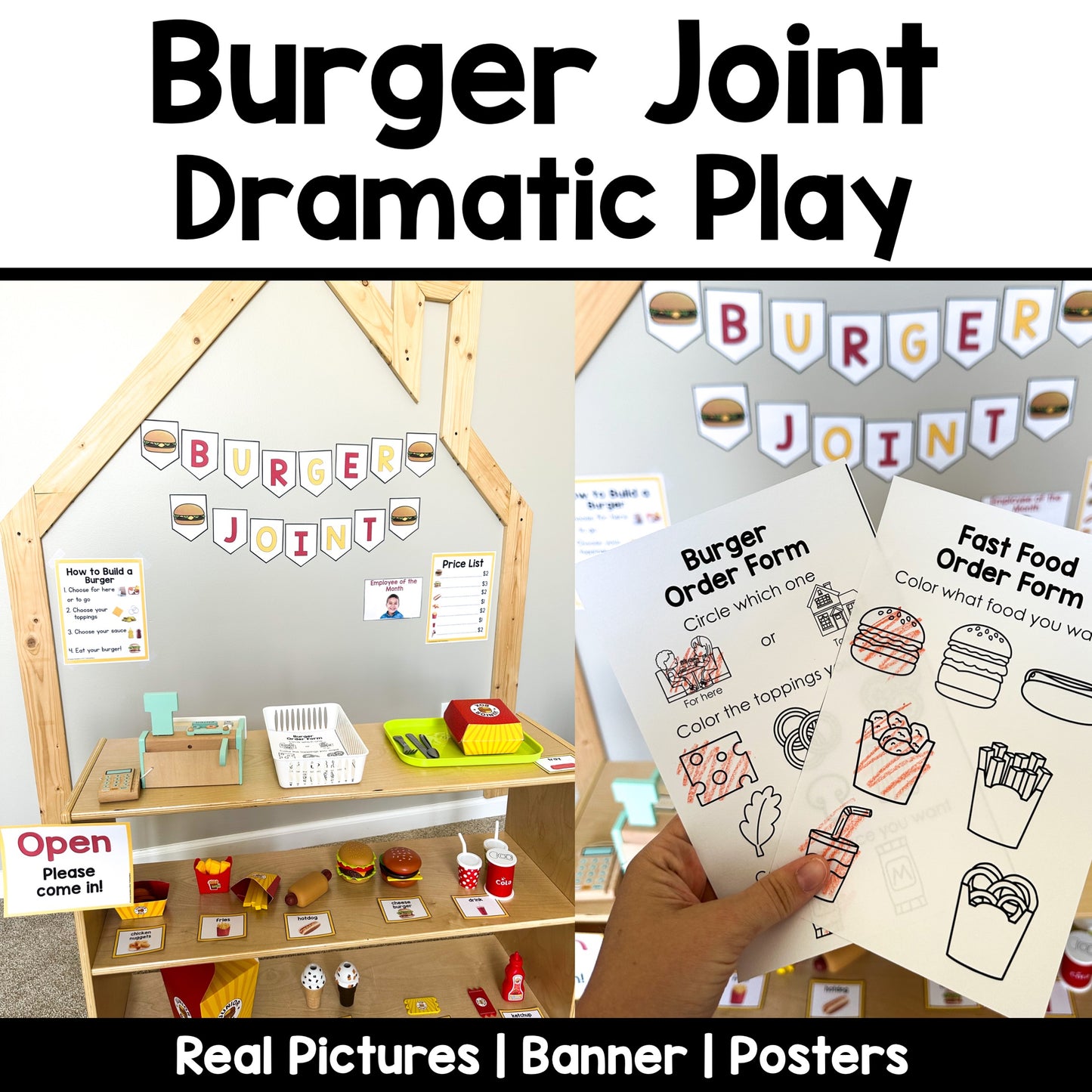 Burger Joint Dramatic Play | Real Pictures