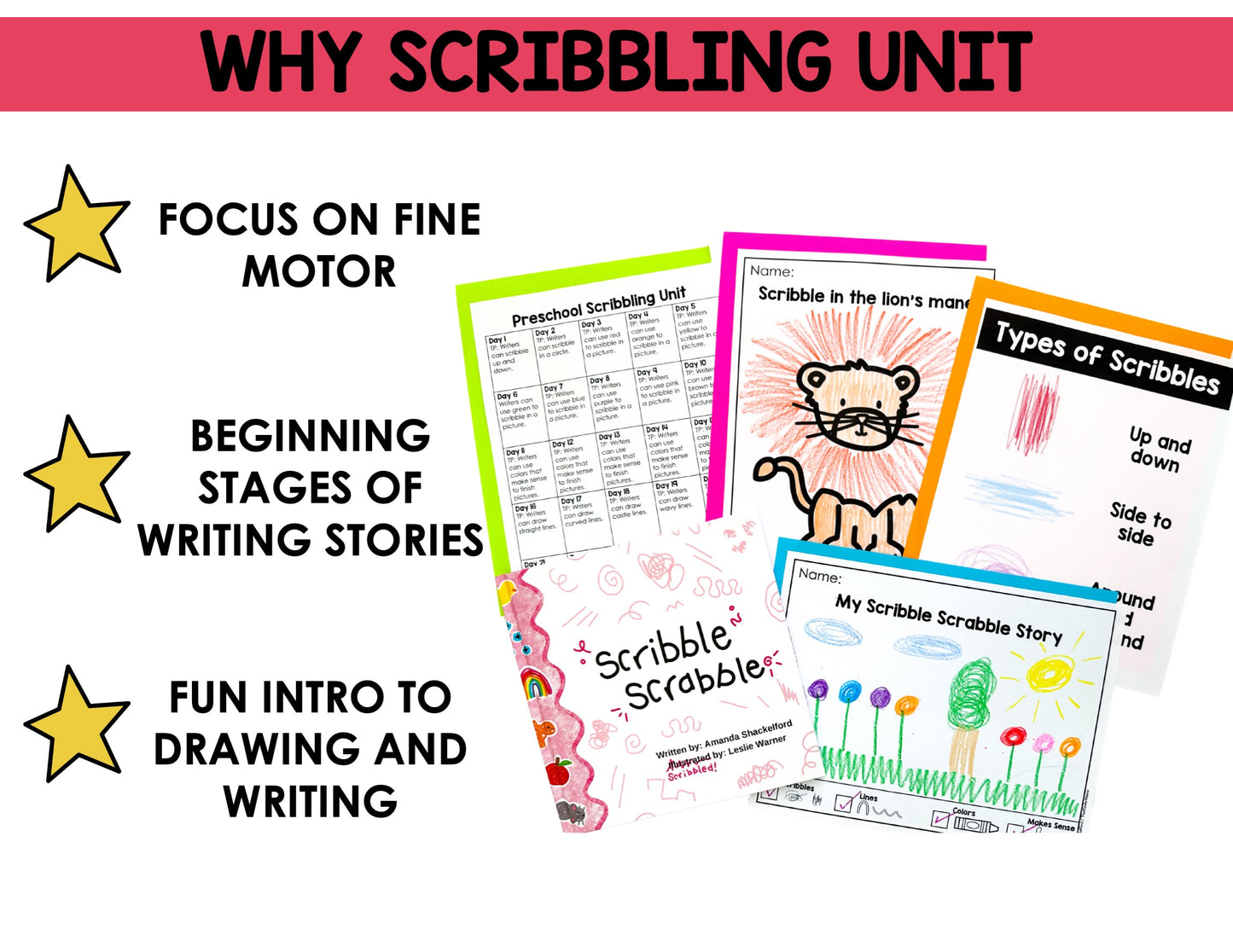 Preschool Drawing Unit Scribble Scrabble Kindergarten Scribbling Journal