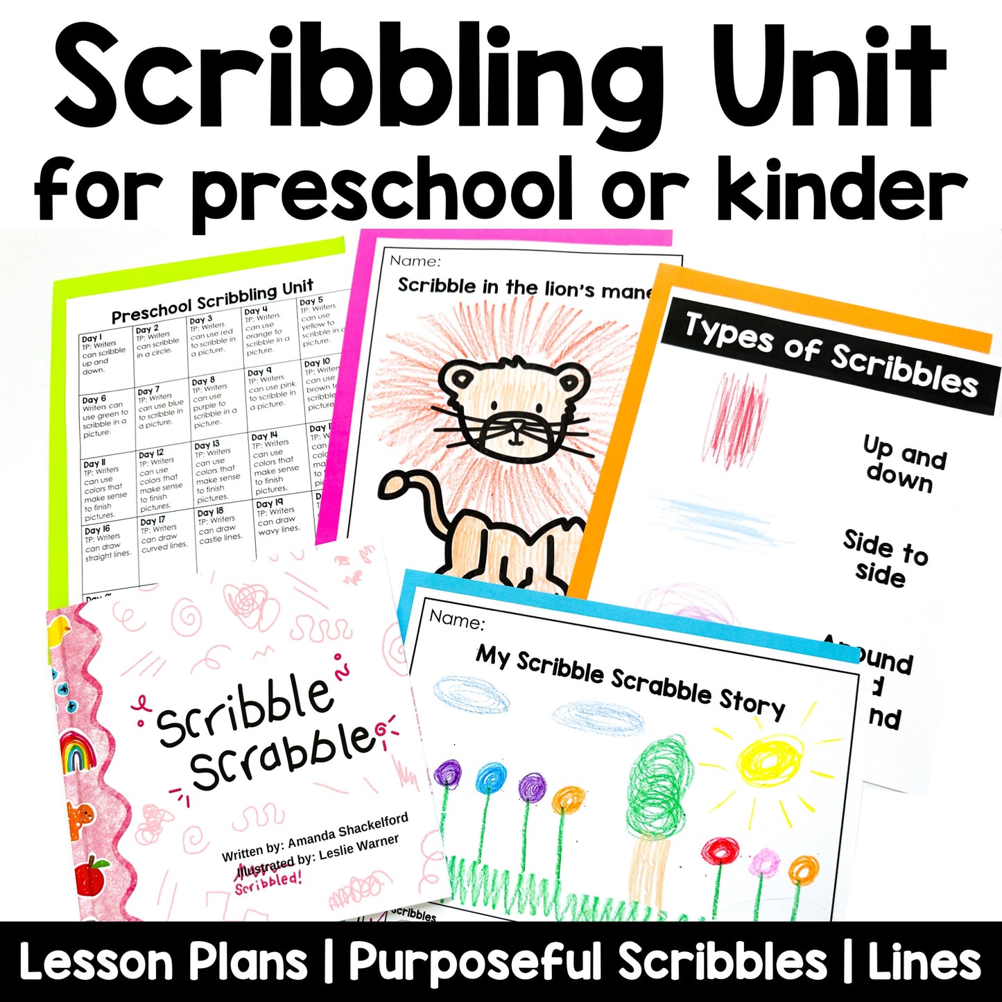 Preschool Drawing Unit Scribble Scrabble Kindergarten Scribbling Journal