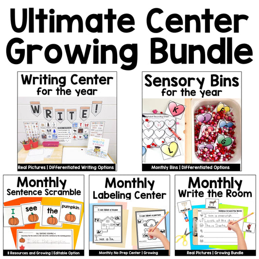 ULTIMATE KINDERGARTEN CENTER ALL YEAR LONG BUNDLE