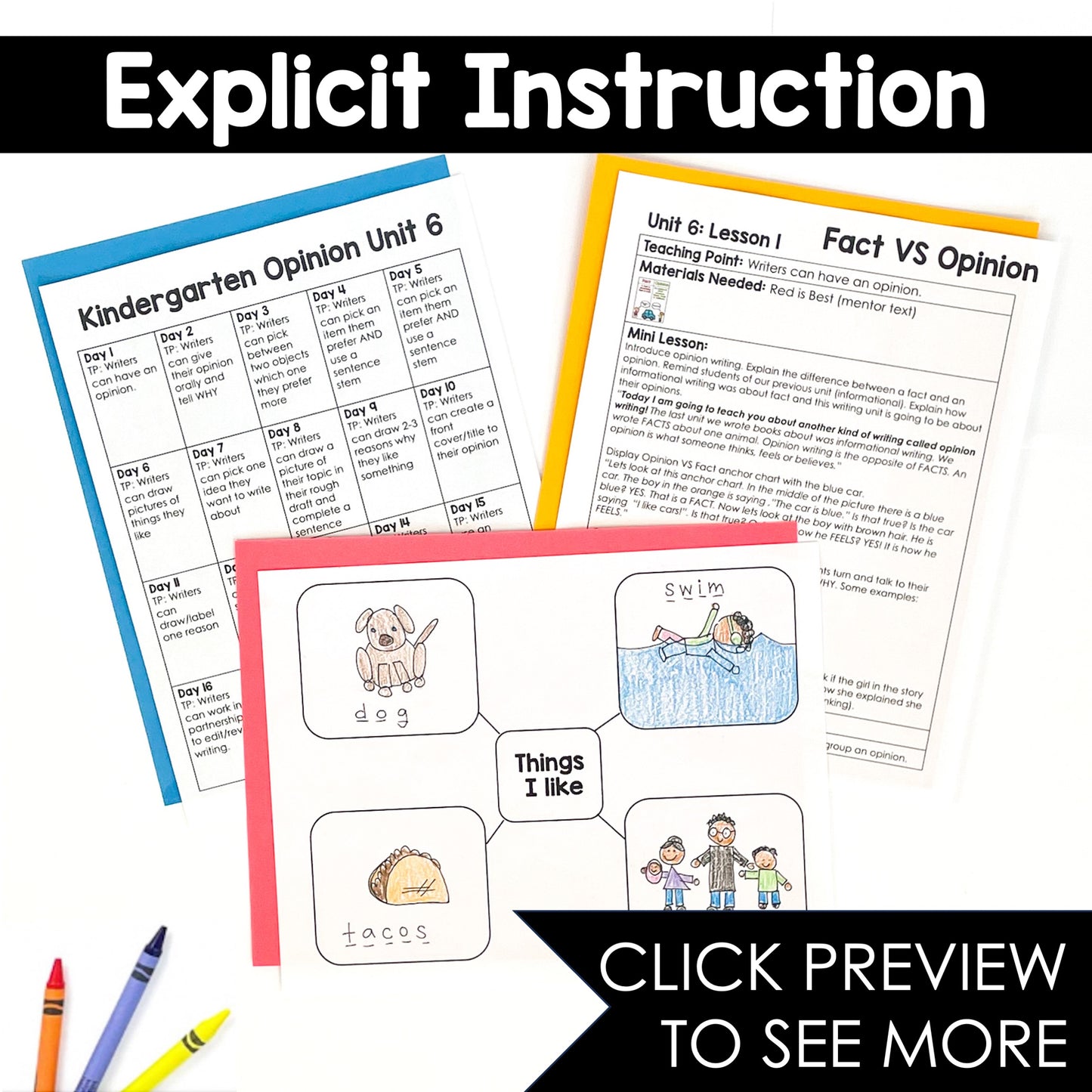 Opinion Unit for Kindergarten Writing