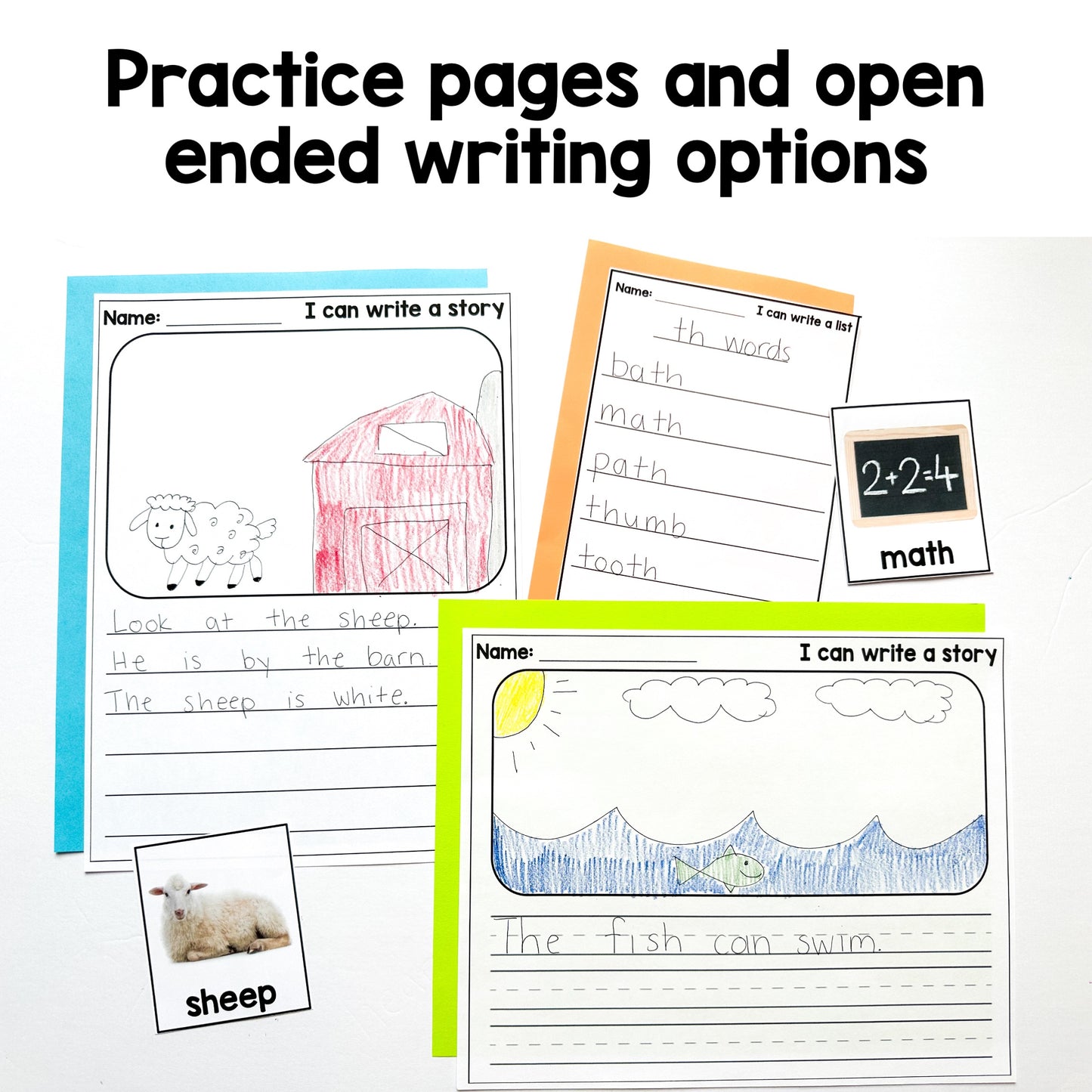 Digraphs Writing Center | Real Pictures | Science of Reading
