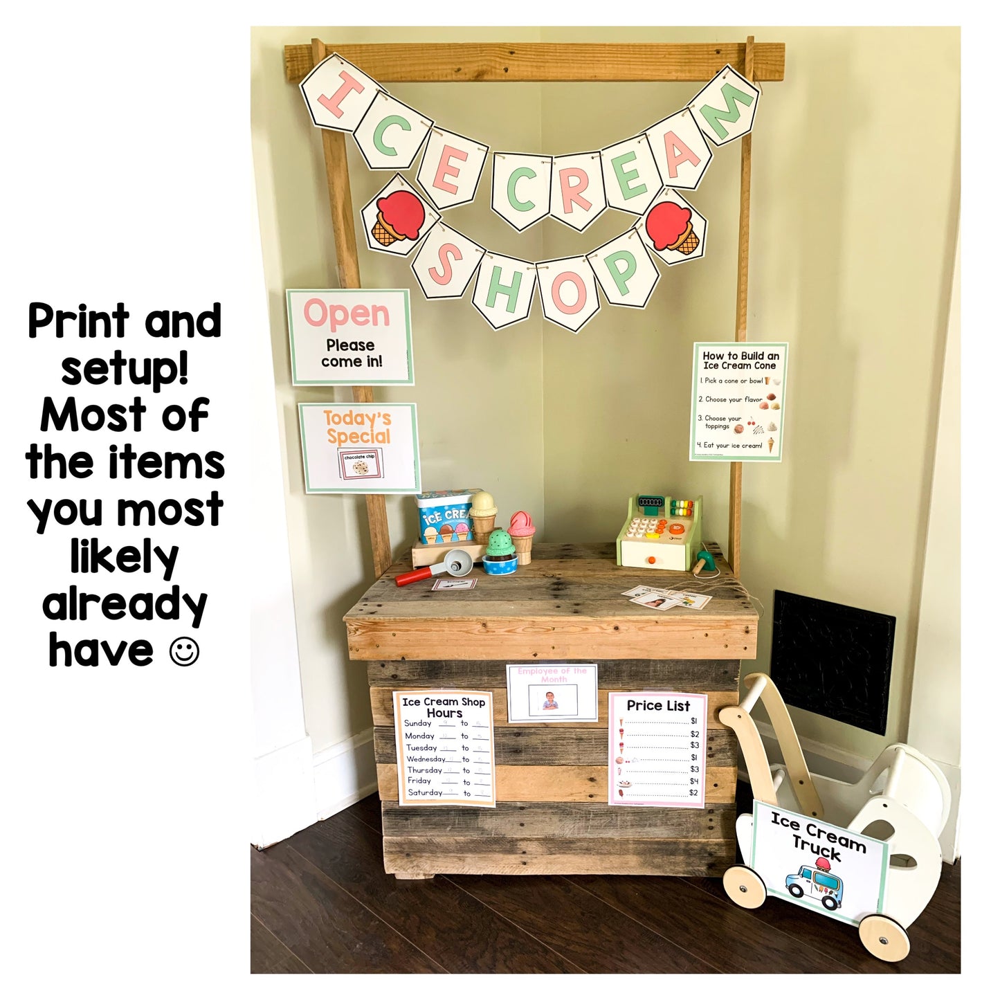 Ice Cream Shop Dramatic Play | Real Pictures