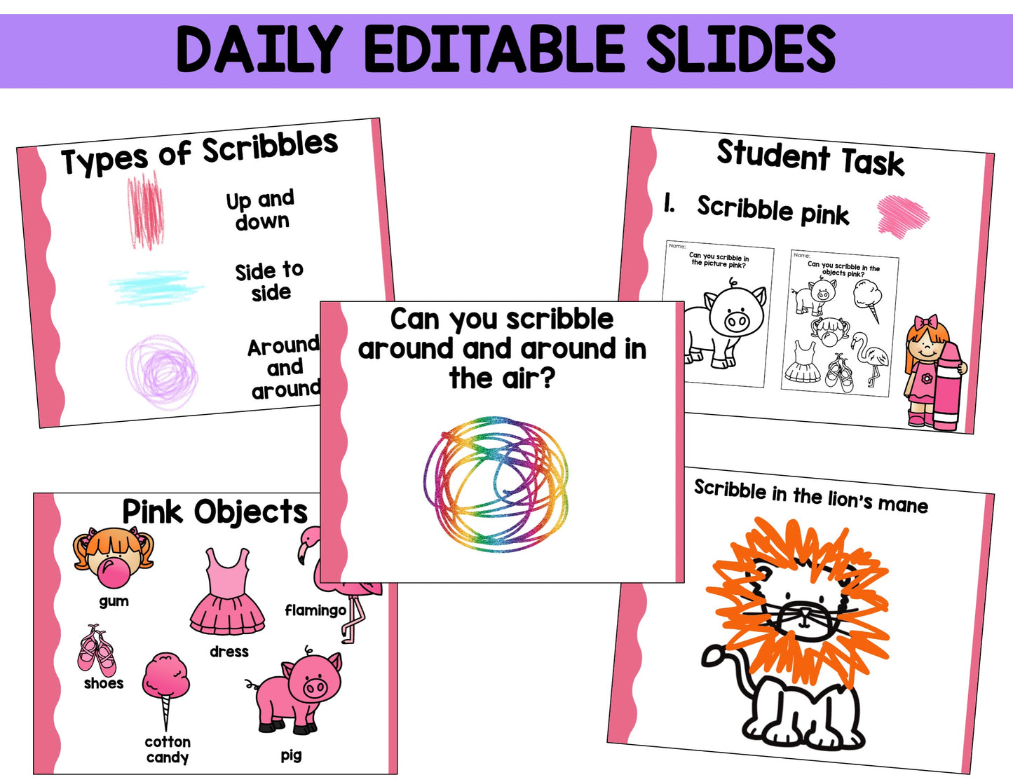 Preschool Drawing Unit Scribble Scrabble Kindergarten Scribbling Journal