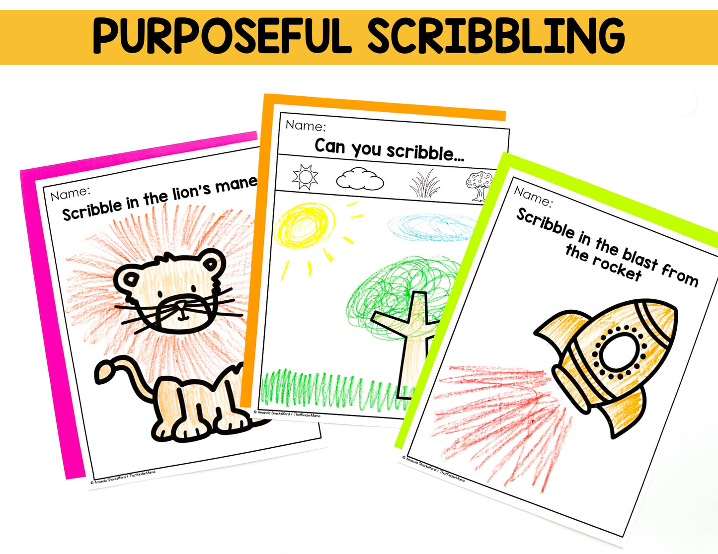 Preschool Drawing Unit Scribble Scrabble Kindergarten Scribbling Journal