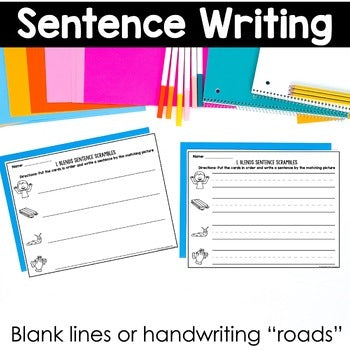 Blends Decodable Sentence Scrambles | Science of Reading