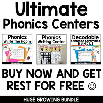 Science of Reading Kindergarten Phonics Centers