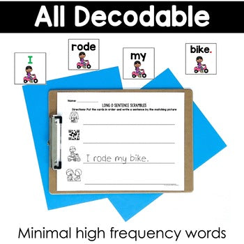 CVCE Decodable Sentence Scrambles | Science of Reading