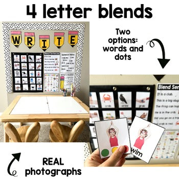 Blends Writing Center | Real Pictures | Science of Reading