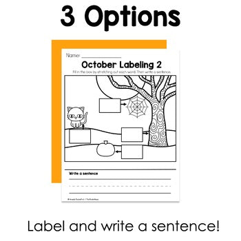 I can Label a Picture | October | Halloween