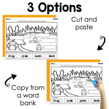 Blends and Digraphs Labeling Practice Pages | Phonics