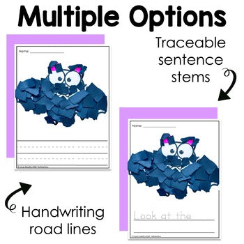 Bat Tear Art Craft | Halloween