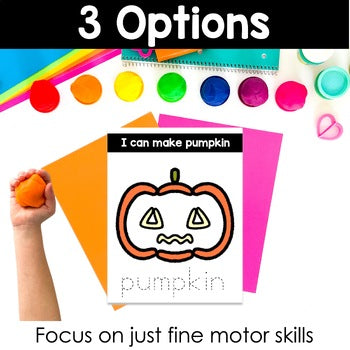 Halloween October Playdough Mats | Fine Motor Tubs | Morning Work