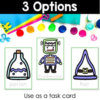 Halloween October Playdough Mats | Fine Motor Tubs | Morning Work